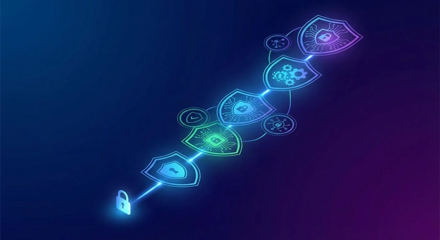 Cybersecurity certification path from beginner to advanced showing four stages