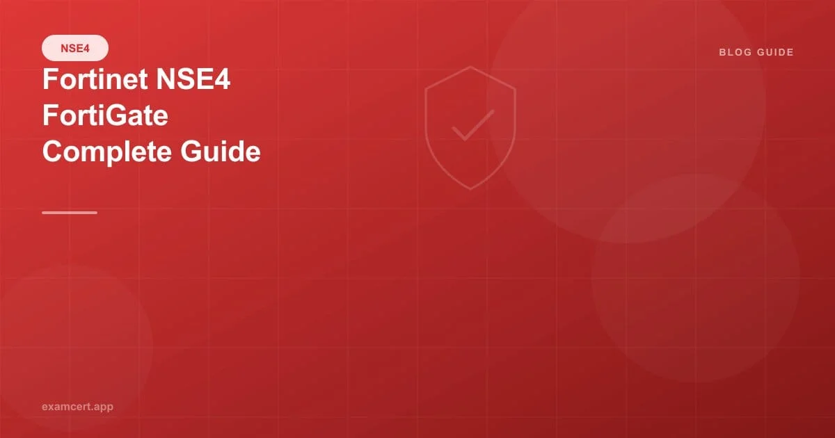 Fortinet NSE4 Guide
