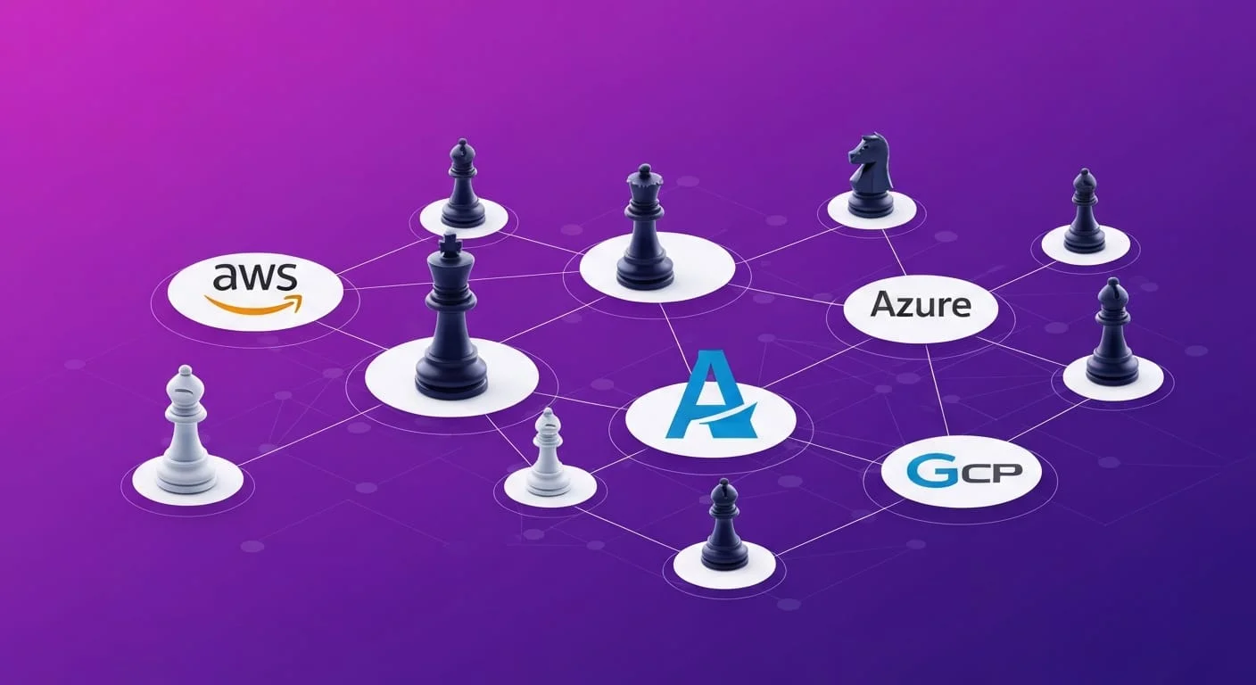 Multi-cloud certification strategy showing AWS, Azure, and GCP paths