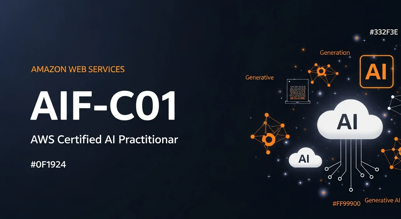 AWS AIF-C01 AI Practitioner exam prep app screenshot showing practice questions