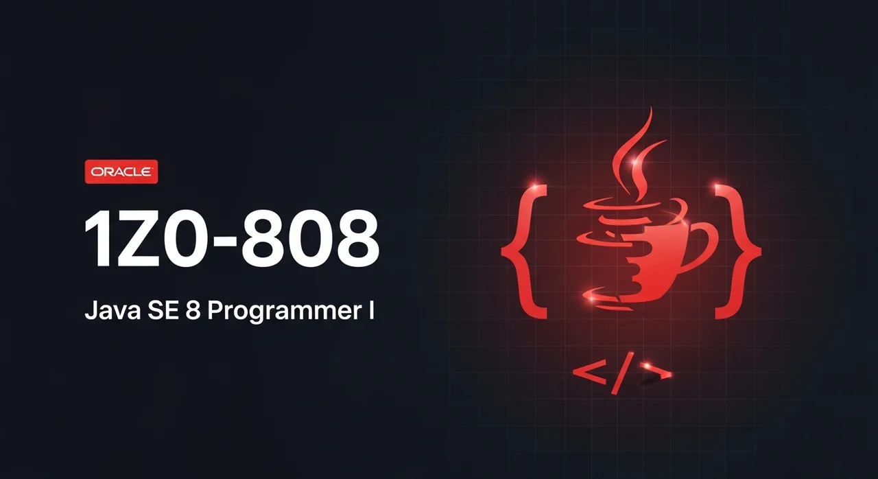 Oracle Java SE 8 Programmer I OCA (1Z0-808) exam prep app with practice questions and study materials