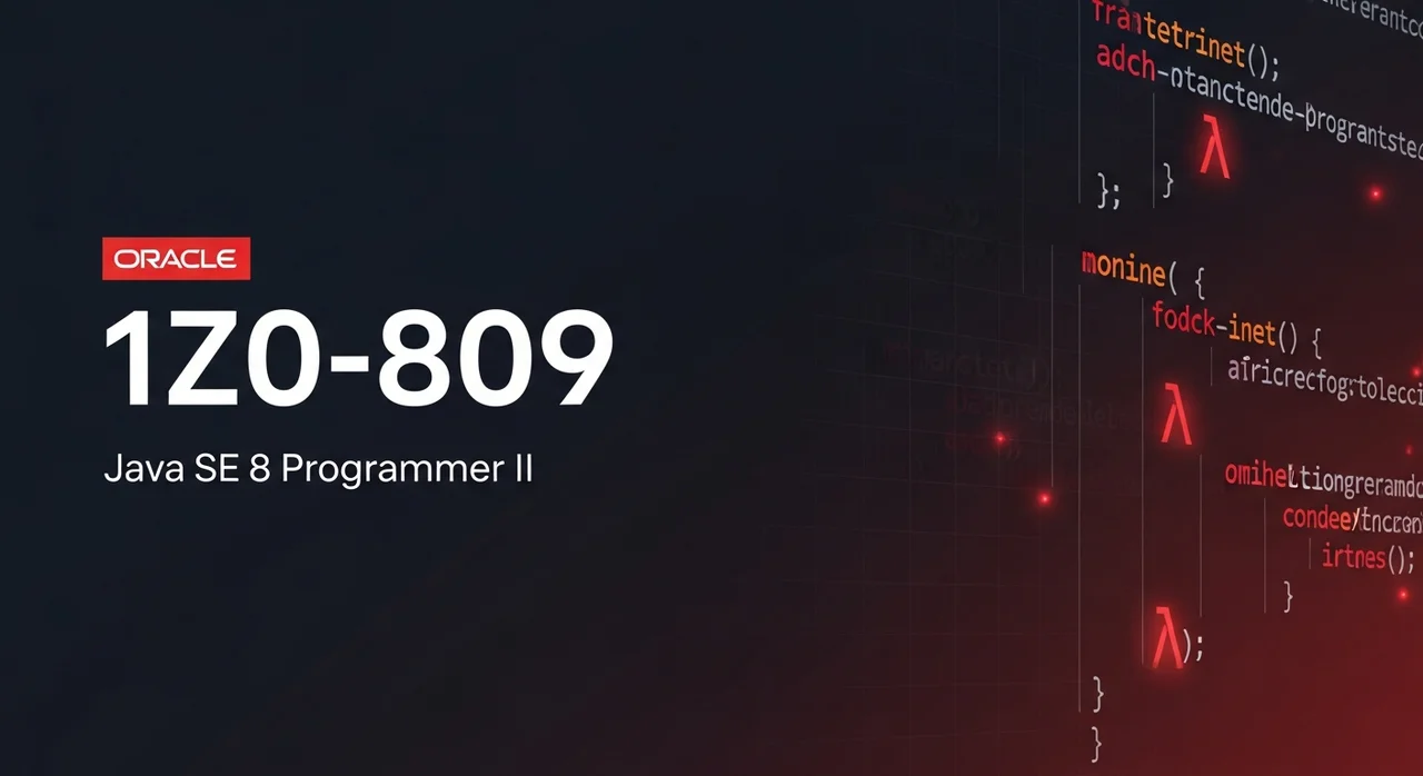 Oracle Java SE 8 Programmer II OCP (1Z0-809) exam prep app with practice questions and study materials