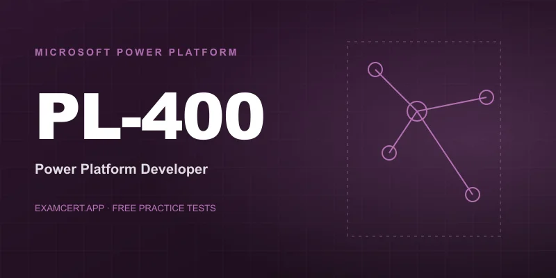 Microsoft Power Platform Developer (PL-400) exam prep app with practice questions and study materials